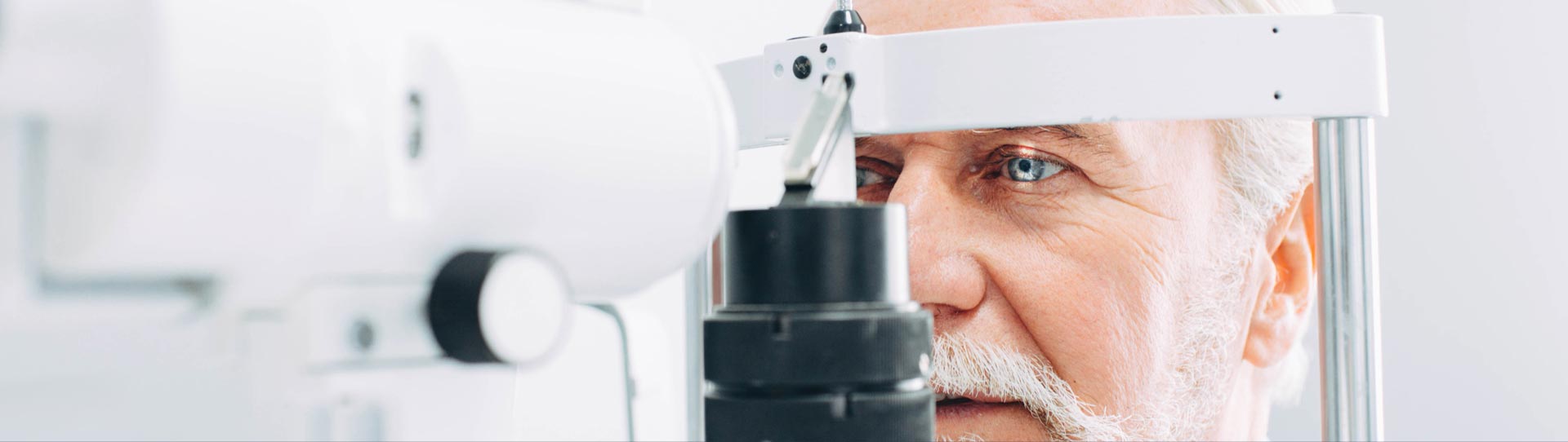 Man having a medical eye exam